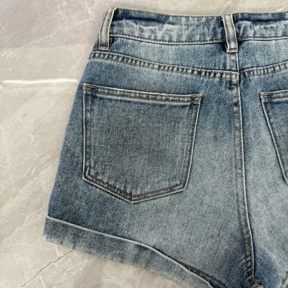 Women’s PacSun Distressed High Rise Mom Short Jean Shorts Size 26 - Picture 11 of 15